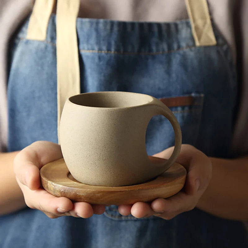Cerâmicos Copos De Café E Pires, Simples Copo De Água, Café Da Manhã Leite, Bebida De Aveia Caneca, Requintado Xícara De Chá Da Tarde, Aniversário, 220ml