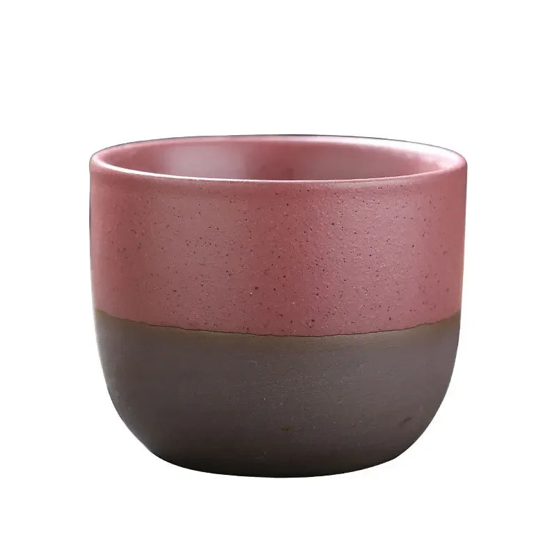 120ml criatividade retro xícaras de chá cerâmica áspera artesanal família mestre copo fosco forno caneca café casa chá chinês kung fu xícara de chá