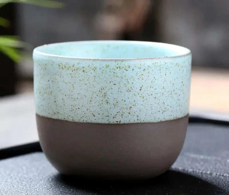 120ml criatividade retro xícaras de chá cerâmica áspera artesanal família mestre copo fosco forno caneca café casa chá chinês kung fu xícara de chá