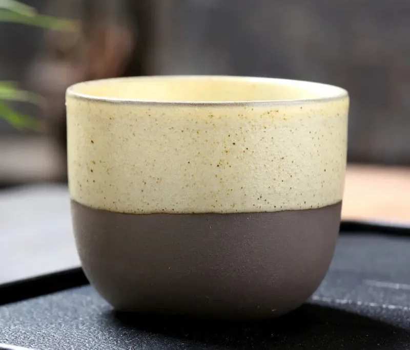 120ml criatividade retro xícaras de chá cerâmica áspera artesanal família mestre copo fosco forno caneca café casa chá chinês kung fu xícara de chá