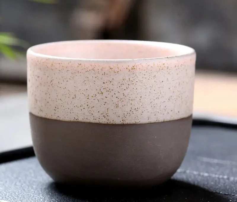 120ml criatividade retro xícaras de chá cerâmica áspera artesanal família mestre copo fosco forno caneca café casa chá chinês kung fu xícara de chá
