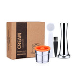 ICafilas-Cápsula De Café De Metal Reutilizável De Aço Inoxidável, Filtro Recarregável com Tampa Laranja, Uso com Illy Y3.2, Máquina X7.1