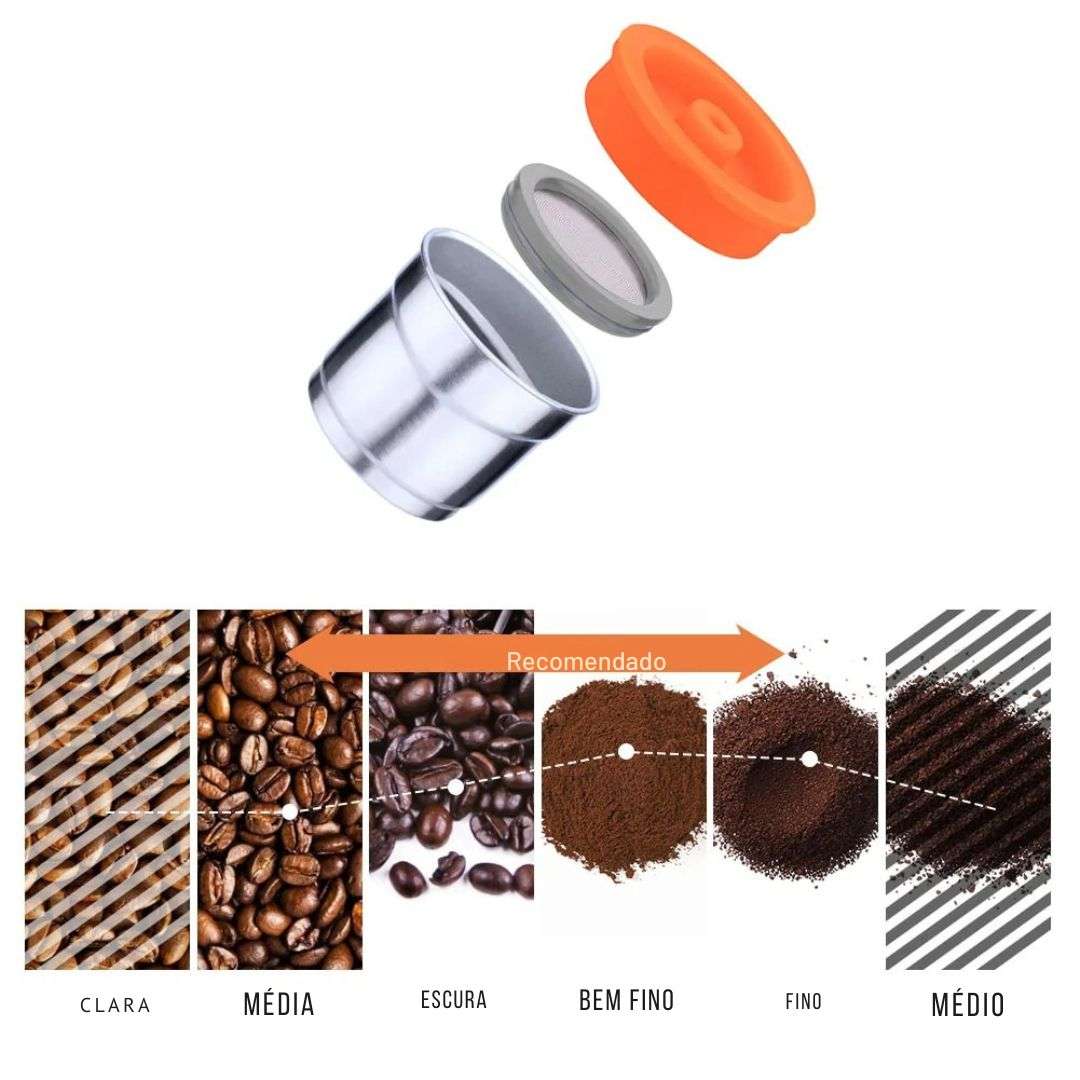 ICafilas-Cápsula De Café De Metal Reutilizável De Aço Inoxidável, Filtro Recarregável com Tampa Laranja, Uso com Illy Y3.2, Máquina X7.1