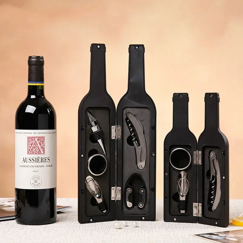 Abridor De Vinho Conjunto De Ferramentas Com Garçons Saca-rolhas, Garrafa Kit De Abertura, Deluxe Acessórios, Presente, 5 Pcs