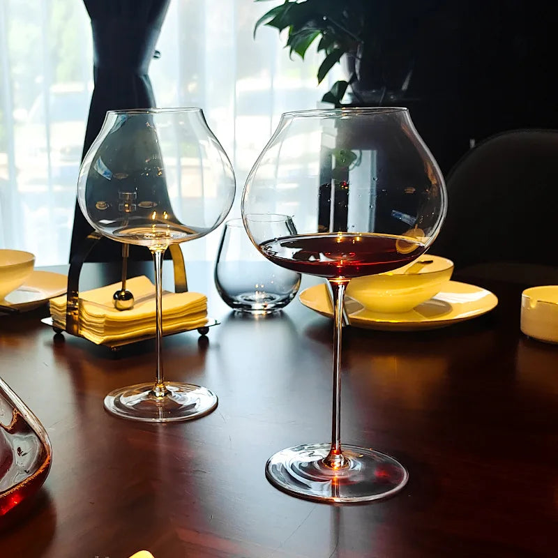 Copo de vinho Borgonha, cálice Borgonha, estilo RONA, cristal super fino, branco escuro, adequado para degustação exclusiva de sommeliers, 1 a 6 peças
