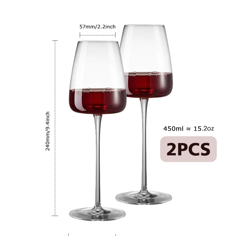 Vidro artesanal de vinho tinto, cristal ultrafino, cálice de Borgonha Bordeaux, arte da barriga grande, copo de degustação, champanhe, original