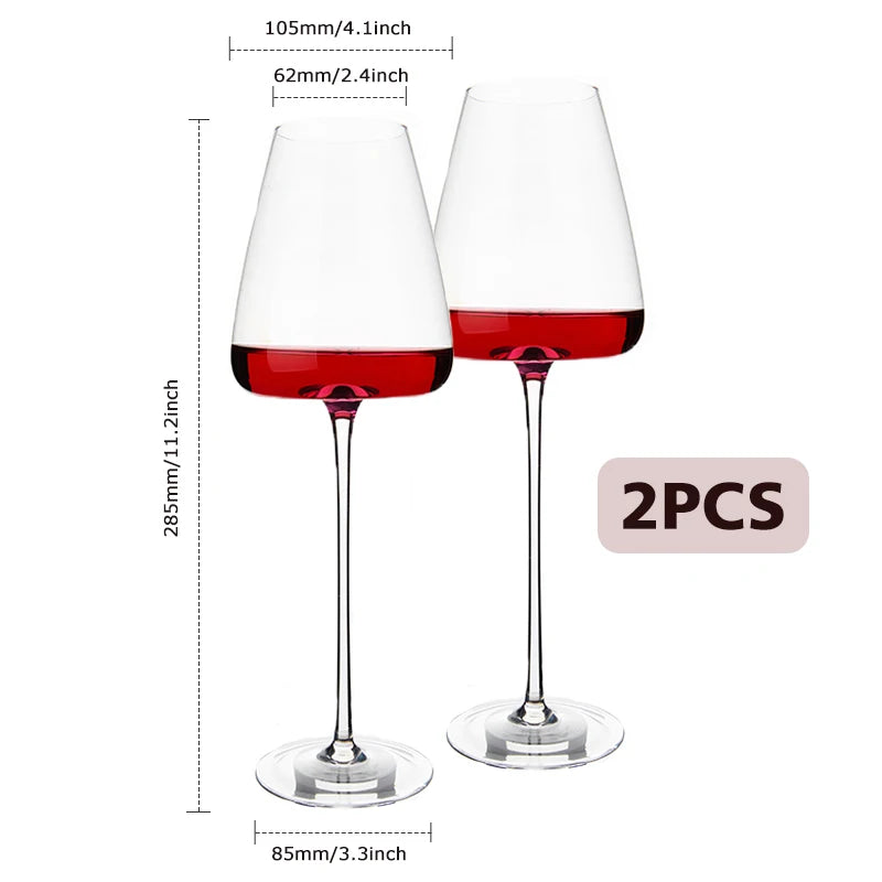 Vidro artesanal de vinho tinto, cristal ultrafino, cálice de Borgonha Bordeaux, arte da barriga grande, copo de degustação, champanhe, original