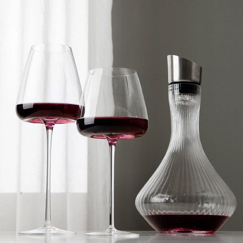 Vidro artesanal de vinho tinto, cristal ultrafino, cálice de Borgonha Bordeaux, arte da barriga grande, copo de degustação, champanhe, original