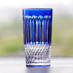 Estilo checo mão corte de vidro colorido barware hock copos de vinho esculpir lótus champanhe vidro highball copo cocktail suco de uísque