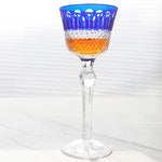 Estilo checo mão corte de vidro colorido barware hock copos de vinho esculpir lótus champanhe vidro highball copo cocktail suco de uísque