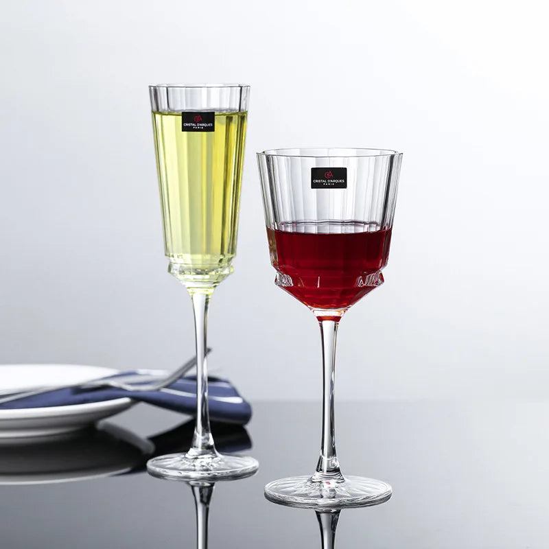 Cristal De Ondulação Transparente, Óculos De Champanhe Nórdicos, Cálice Doméstico, Copo De Vinho Tinto, Copo De Casamento, Presentes De Natal