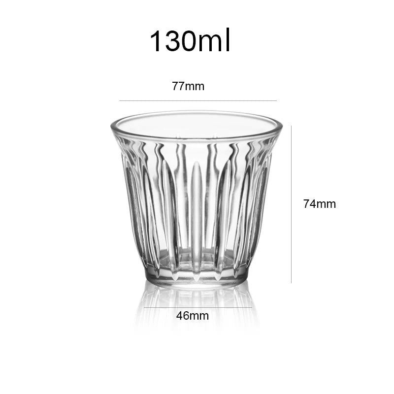 Barista latte copos 90ml-200ml caneca de café ou chá canecas de vidro plana branca xícara de café expresso traz elegância clássica para mesa
