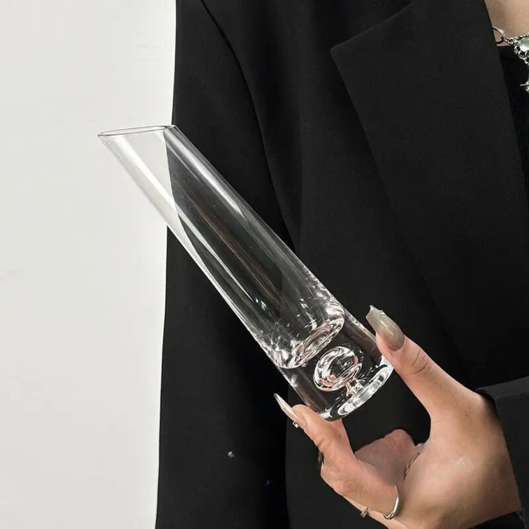Copos de vinho tinto de vidro criativo, copos de champanhe de pés altos para casa, utensílios de vinho personalizados e com design de nicho