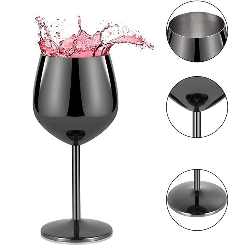 Copo De Cocktail De Aço Inoxidável Criativo, Metal Copos De Champanhe, Bar e Restaurante, Copo De Vinho Tinto, Térmicas