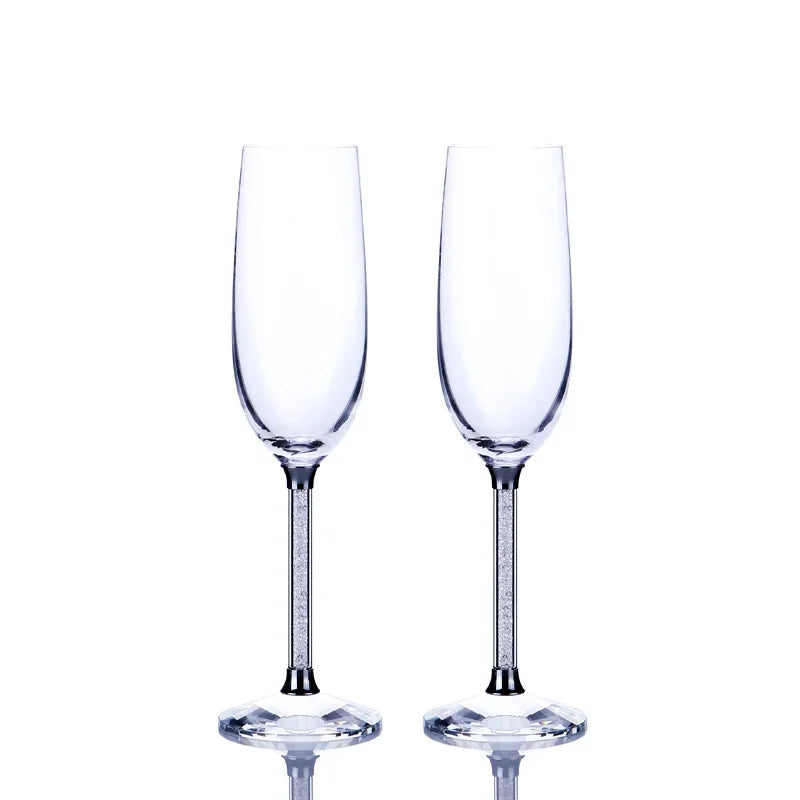 Vidro De Vinho De Casamento Criativo, Copo Único, Flautas De Champanhe, Presente De Festa Cristalina, Vidro De Brinde, Cálice De Cristal Aniversário