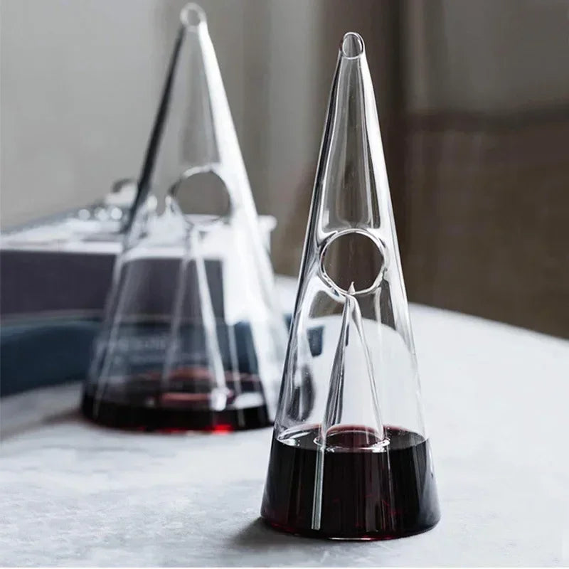 Pirâmide Cachoeira Vinho Tinto Pourer Vidro, Brandy Decanter, Jarro, Bar Garrafa De Água De Champanhe, Drinking Glasses Gifts, 350 750ml