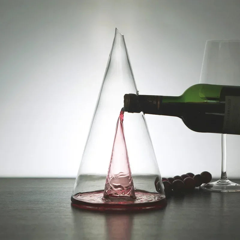 Pirâmide Cachoeira Vinho Tinto Pourer Vidro, Brandy Decanter, Jarro, Bar Garrafa De Água De Champanhe, Drinking Glasses Gifts, 350 750ml
