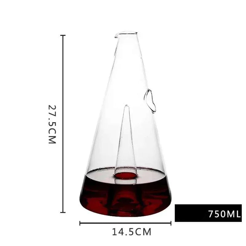 Pirâmide Cachoeira Vinho Tinto Pourer Vidro, Brandy Decanter, Jarro, Bar Garrafa De Água De Champanhe, Drinking Glasses Gifts, 350 750ml