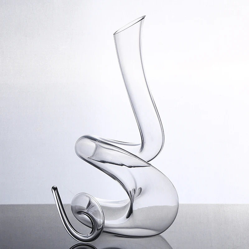 1400ml enrolamento cobra decanter vinho titular sem chumbo cristal modelo serpente de vidro aerador vinho festa barware arte decoração restaurante