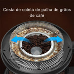 CAFEMASY 80-100g Torrador de café doméstico elétrico Mini sem fumaça Máquina de torrefação de grãos de café 110-240V Torrador de grãos de café