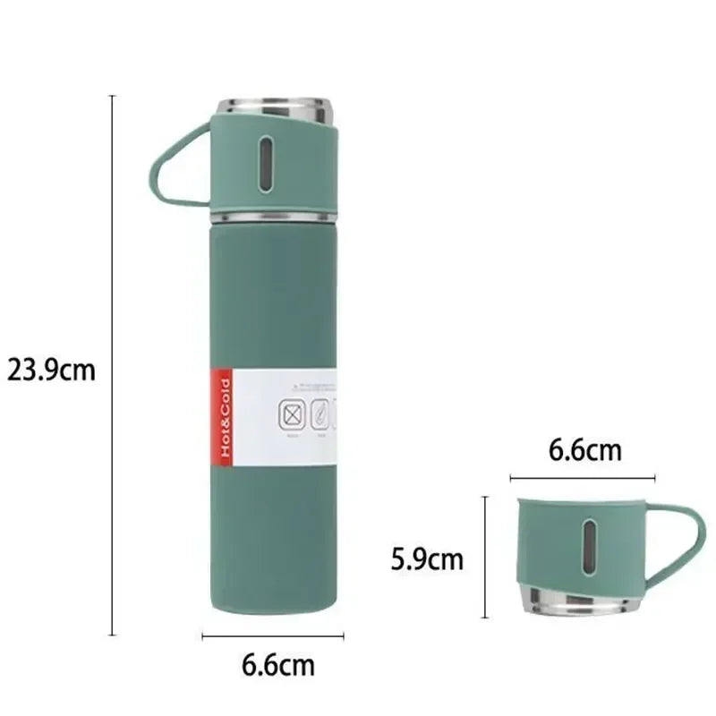Frasco De Vácuo De Aço Inoxidável, Estilo Comercial Design Cintilante, Caneca De Café, Garrafa Térmica, Garrafa Portátil, 500ml