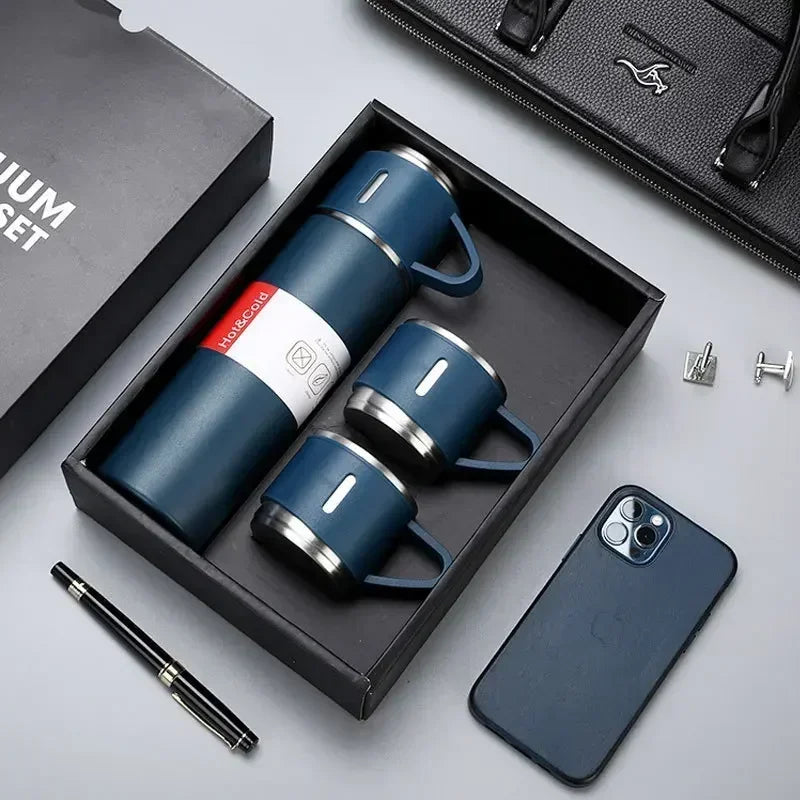 Frasco De Vácuo De Aço Inoxidável, Estilo Comercial Design Cintilante, Caneca De Café, Garrafa Térmica, Garrafa Portátil, 500ml