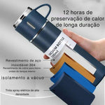 Frasco De Vácuo De Aço Inoxidável, Estilo Comercial Design Cintilante, Caneca De Café, Garrafa Térmica, Garrafa Portátil, 500ml