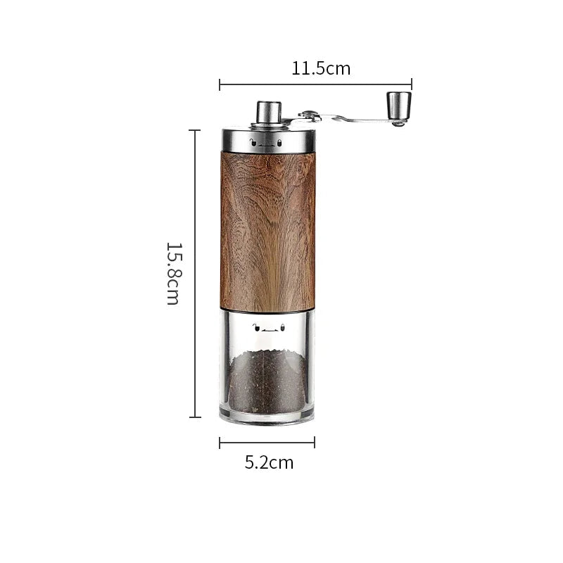 Moedor De Café Manual De Aço Inoxidável Portátil, Grão De Madeira Mão Moinho De Feijão De Café, Cafeteira Espresso com Barras De Cerâmica