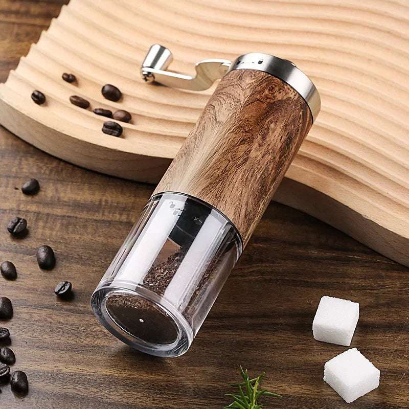 Moedor De Café Manual De Aço Inoxidável Portátil, Grão De Madeira Mão Moinho De Feijão De Café, Cafeteira Espresso com Barras De Cerâmica