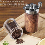 Moedor De Café Manual De Aço Inoxidável Portátil, Grão De Madeira Mão Moinho De Feijão De Café, Cafeteira Espresso com Barras De Cerâmica