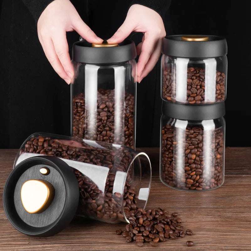Pote Hermético de Vidro para Café