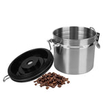 Aço Inoxidável Tampa Hermética, Vasilha De Grãos De Café, Armazenamento De Frescura, Recipiente De Café Com Válvula De CO2, Cafeteira