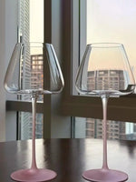 Copo de vinho Borgonha de grande capacidade, Taça Bordeaux Criativa, Cálice Rosa Gradiente de Alto Valor, 580ml, 800ml