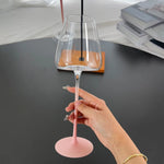 Copo de vinho Borgonha de grande capacidade, Taça Bordeaux Criativa, Cálice Rosa Gradiente de Alto Valor, 580ml, 800ml