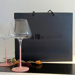 Copo de vinho Borgonha de grande capacidade, Taça Bordeaux Criativa, Cálice Rosa Gradiente de Alto Valor, 580ml, 800ml