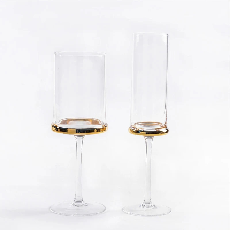 Copo De Vinho De Ouro Galvanizado, Copos De Champanhe, Copos Em Casa, Cinza De Fumaça Nórdica, Festa De Casamento