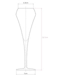 Conjunto de flautas de champanhe de cristal com 6 copos de 210ml para despejar vinho perfeito e aprimoramento de aroma