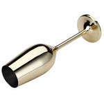 Óculos de aço inoxidável champanhe 2 pçs/set, óculos de casamento escovado dourado para casamento