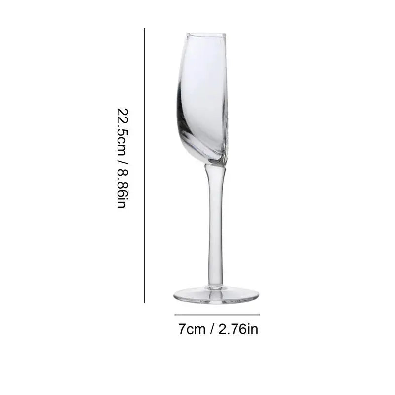 Copo de vinho criativo 140ml, copos de vidro de cristal de meia forma com haste, copos de vinho portáteis para festa de aniversário, utensílios de mesa, presente de natal
