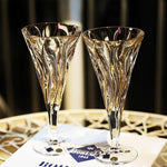 Vidro De Vinho Tinto Dourado De Cristal, Copo De Vinho De Pé Alto, Conjunto De Vinho High-End, Caixa De Presente