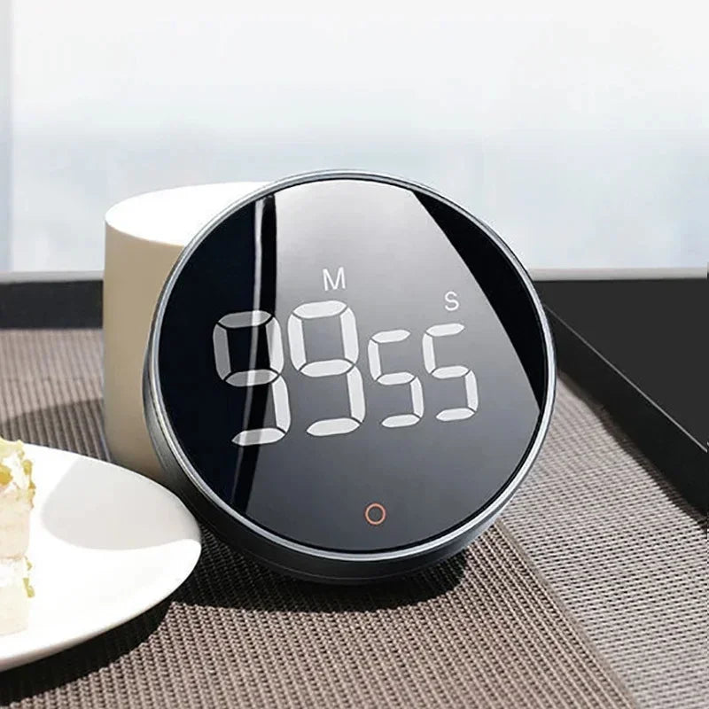 Temporizador de cozinha digital magnética Despertador de contagem regressiva manual Temporizador de cozinha mecânico Cronômetro de estudo de chuveiro