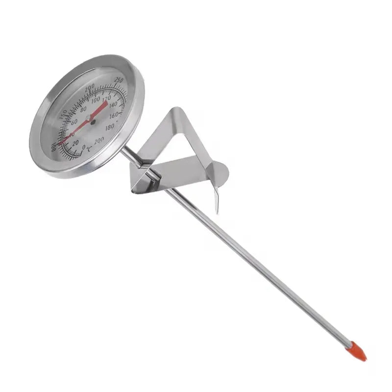 Sonda termômetro ferramentas de cozinha medidor de temperatura de cozimento 0 ~ 200 ℃   Medidor de carne para alimentos e café com leite em aço inoxidável
