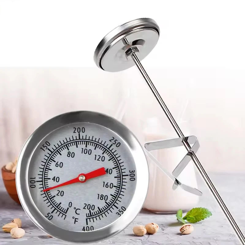 Sonda termômetro ferramentas de cozinha medidor de temperatura de cozimento 0 ~ 200 ℃   Medidor de carne para alimentos e café com leite em aço inoxidável