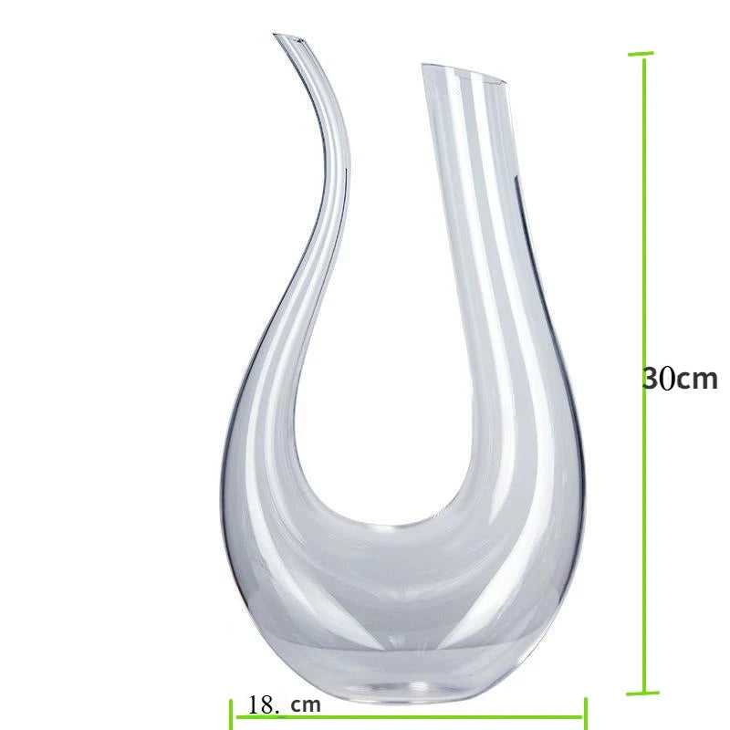 Decantador de vidro de cristal europeu conjunto de vinho tinto dispensador de vinho em forma de u pote de vinho doméstico