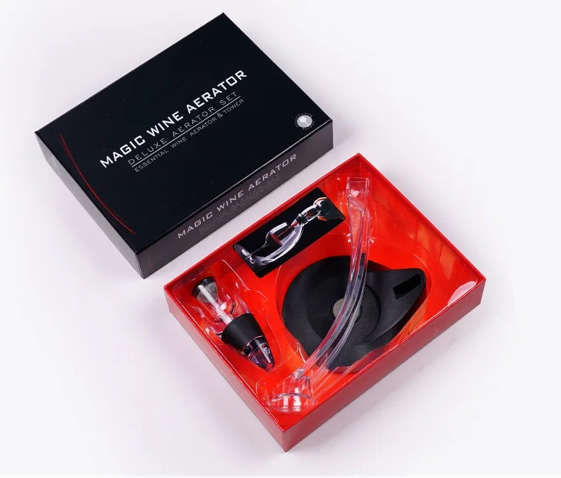 Vinho tinto profissional Decanter Pourer com filtro Stand titular, Vodka Quick Air Aerator, Home Dining Bar Essential Set