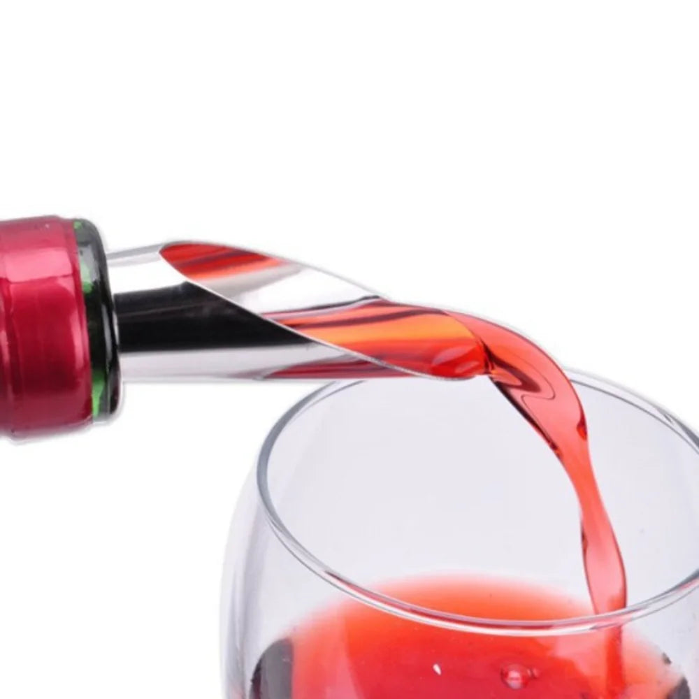 Licor espírito pourer anti-derramamento dispensadores de vinho plugues de vinho plug de aço inoxidável barra ferramentas dois funis de vinho