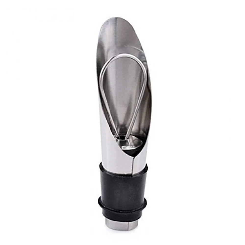 Licor espírito pourer anti-derramamento dispensadores de vinho plugues de vinho plug de aço inoxidável barra ferramentas dois funis de vinho