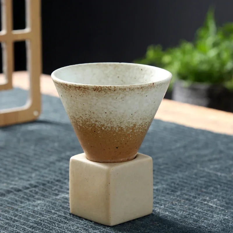 Caneca De Café Cerâmica Retro Criativa, Xícara De Chá De Cerâmica Áspera, Porcelana Latte Japonesa, Canecas De Café, 200ml, 150ml, 1Pc