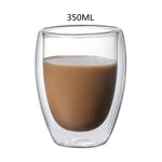 Leeseph-copo de vidro com parede dupla, alta resistência, transparente, para café, leite, suco, chá, acessório de cozinha