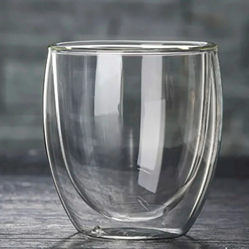 Leeseph-copo de vidro com parede dupla, alta resistência, transparente, para café, leite, suco, chá, acessório de cozinha